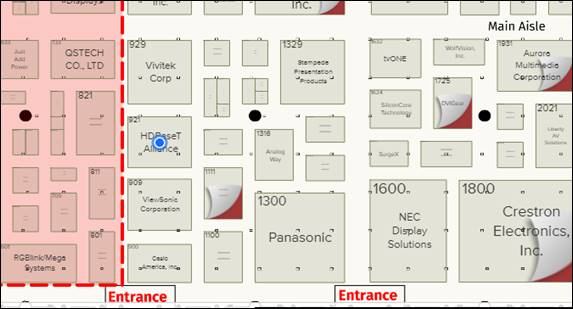 advoli booth map at InfoComm 2019
