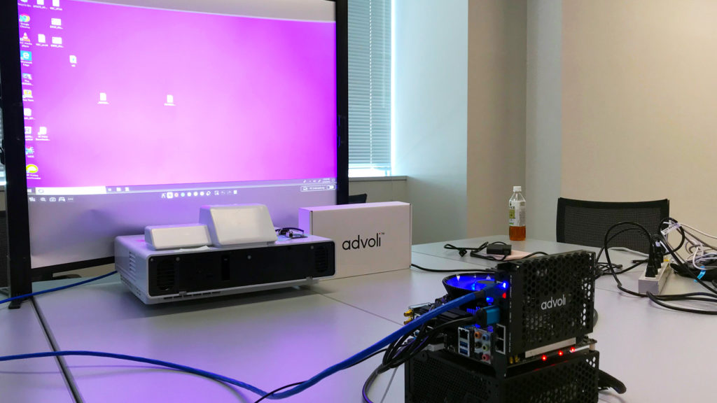 TC1 Extreme with Epson short throw projector at HDBaseT Plugfest 2019